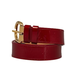 Louis Vuitton-Louis Vuitton Red Monogram Vernis Belt-Red
