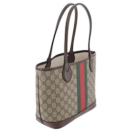 Gucci-Gucci petit cabas marron GG Supreme Ophidia-Marron,Beige