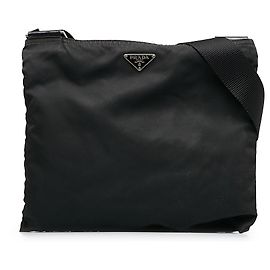 Prada Tessuto Bolsa Crossbody preta Preto