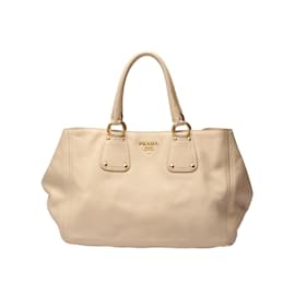 Prada-Prada Vitello Daino Handbag Leather Handbag in Good condition-Brown