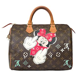 Louis Vuitton-LOUIS VUITTON Speedy Bag in Brown Canvas - 1323012690-Brown