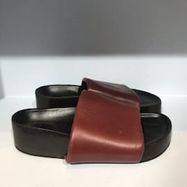 Céline-CELINE  Sandals T.eu 38 leather-Dark red