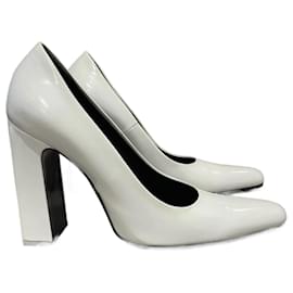 Balenciaga-BALENCIAGA Tacones T.UE 38 Cuero-Blanco