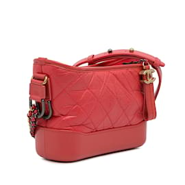 Chanel-Red Chanel Small Lambskin Gabrielle Crossbody Bag-Red