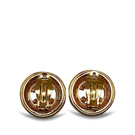 Chanel-Gold Chanel CC Clip On Earrings-Golden