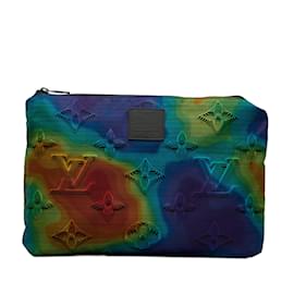 Louis Vuitton-Multicolor Louis Vuitton Monogram 3D 2054 Reversible Pouch Clutch Bag-Multiple colors