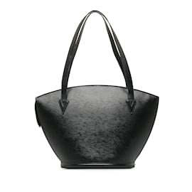Louis Vuitton-Black Louis Vuitton Epi Saint Jacques GM Long Strap Tote Bag-Black