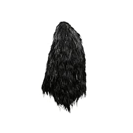 Autre Marque-Veste noire intemporelle en plumes de coq Naeem Khan Taille US S-Noir