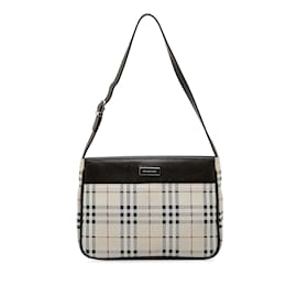 Burberry-Brown Burberry House Check Shoulder Bag-Brown