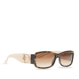 Dior-Brown Dior Square Tinted Sunglasses-Brown