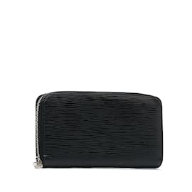 Louis Vuitton-Black Louis Vuitton Epi Zippy Long Wallet-Black