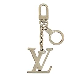 Louis Vuitton-Silberner Schlüsselanhänger mit Louis Vuitton LV-Initialen-Silber