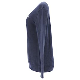Tommy Hilfiger-Pull à col rond en coton lavé essentiel pour homme-Bleu