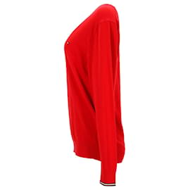 Tommy Hilfiger-Jersey compacto de algodón con cuello redondo para hombre-Roja