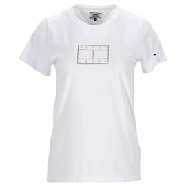 Tommy Hilfiger-Womens Regular Fit Short Sleeve T Shirt-White