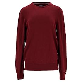 Tommy Hilfiger-Mens Luxury Wool Sweater-Red