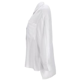 Tommy Hilfiger-Tommy Hilfiger Womens Oversized Fit Side Vented Viscose Shirt in White Viscose-White