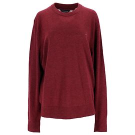 Tommy Hilfiger Herrenpullover aus Lammwolle mit Rundhalsausschnitt Rot