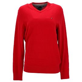 Tommy Hilfiger Herren-Pullover aus Pima-Baumwolle und Kaschmir Rot