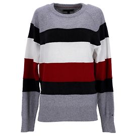 Tommy Hilfiger Maglione girocollo da uomo color block Multicolore