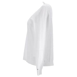 Tommy Hilfiger-Tommy Hilfiger Damen-Pullover aus strukturierter Bio-Baumwolle in weißer Baumwolle-Weiß