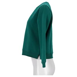 Tommy Hilfiger-Damen-Sweatshirt mit entspannter Passform und Rundhalsausschnitt-Grün