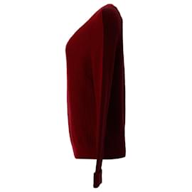 Tommy Hilfiger-Tommy Hilfiger Pull en laine et cachemire pour femme en coton rouge-Rouge