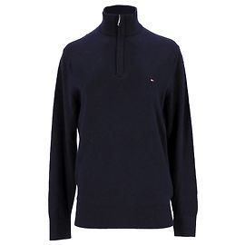 Tommy Hilfiger Mens Lambswool Half Zip Jumper Navy blue