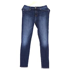 Tommy Hilfiger-Tommy Hilfiger Womens Como Skinny Fit Flag Embroidery Jeans in Blue Cotton-Blue