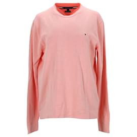 Tommy Hilfiger-Mens lined Face Organic Cotton Crew Neck Jumper-Peach