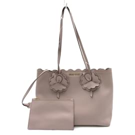 Miu Miu-Bolsa de compras com alça de flor-Rosa