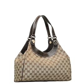 Gucci-Borsa a tracolla GG Canvas 154982-Marrone