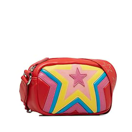 Stella Mc Cartney-Quilted Star Kids Crossbody Bag-Red