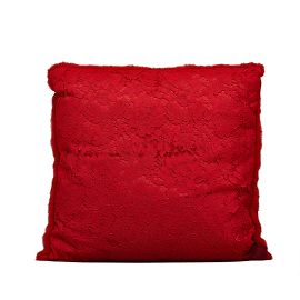 Cojín Valentino Rojo de Algodón Seda Poliéster Roja