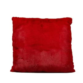 Valentino-Valentino Red Cotton Silk Polyester Cushion in Great Condition-Red