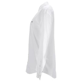 Tommy Hilfiger-Schlichtes Herrenhemd aus reiner Baumwolle-Weiß