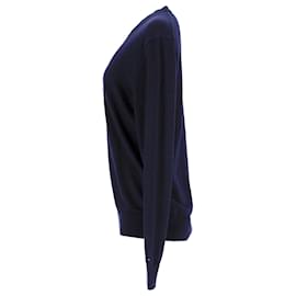Tommy Hilfiger-Jersey de lana de lujo con cuello en V para hombre-Azul marino