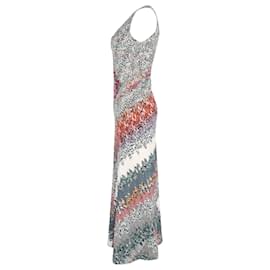 Missoni-Vestido maxi listrado de malha de crochê Missoni em lã multicolorida-Multicor