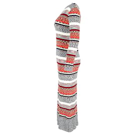 Missoni-Missoni Graphic Knit Striped Midi Dress in Multicolor Wool-Multiple colors