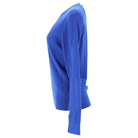 Tommy Hilfiger-Jersey de hombre con cuello en V y seda de algodón orgánico-Azul