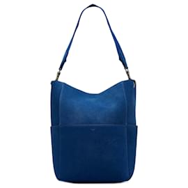 Céline-Celine Azul Médio Seau Sangle-Azul