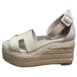Hermès Espadrilles Eggshell