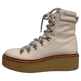 Hermès Ankle Boots Eggshell