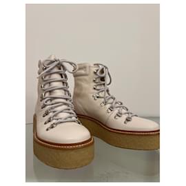 Hermès-botas de tornozelo-Fora de branco