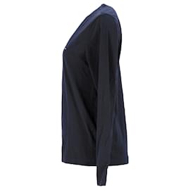 Tommy Hilfiger-T-shirt essentiel à manches longues en coton biologique pour hommes-Bleu Marine