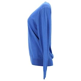 Tommy Hilfiger-Jersey de cuello redondo de seda y algodón para hombre-Azul