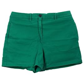 Tommy Hilfiger-Shorts Essential De Algodón Con Talle Alto Mujer-Verde