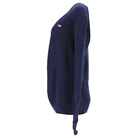 Tommy Hilfiger-Pull en coton peigné pour homme-Bleu Marine