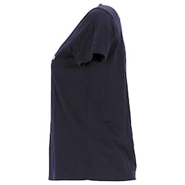 Tommy Hilfiger-Top da donna in maglia a maniche corte, vestibilità regolare-Blu navy
