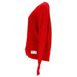Tommy Hilfiger-Pull texturé en pur coton pour homme-Rouge